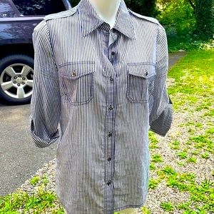 Tory Burch Stripe Classic Button Down